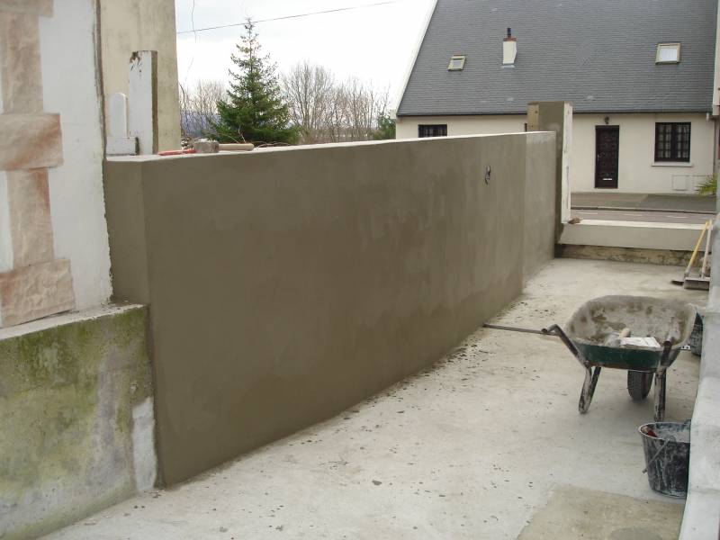 réalisation d'un mur dans le Calvados 14